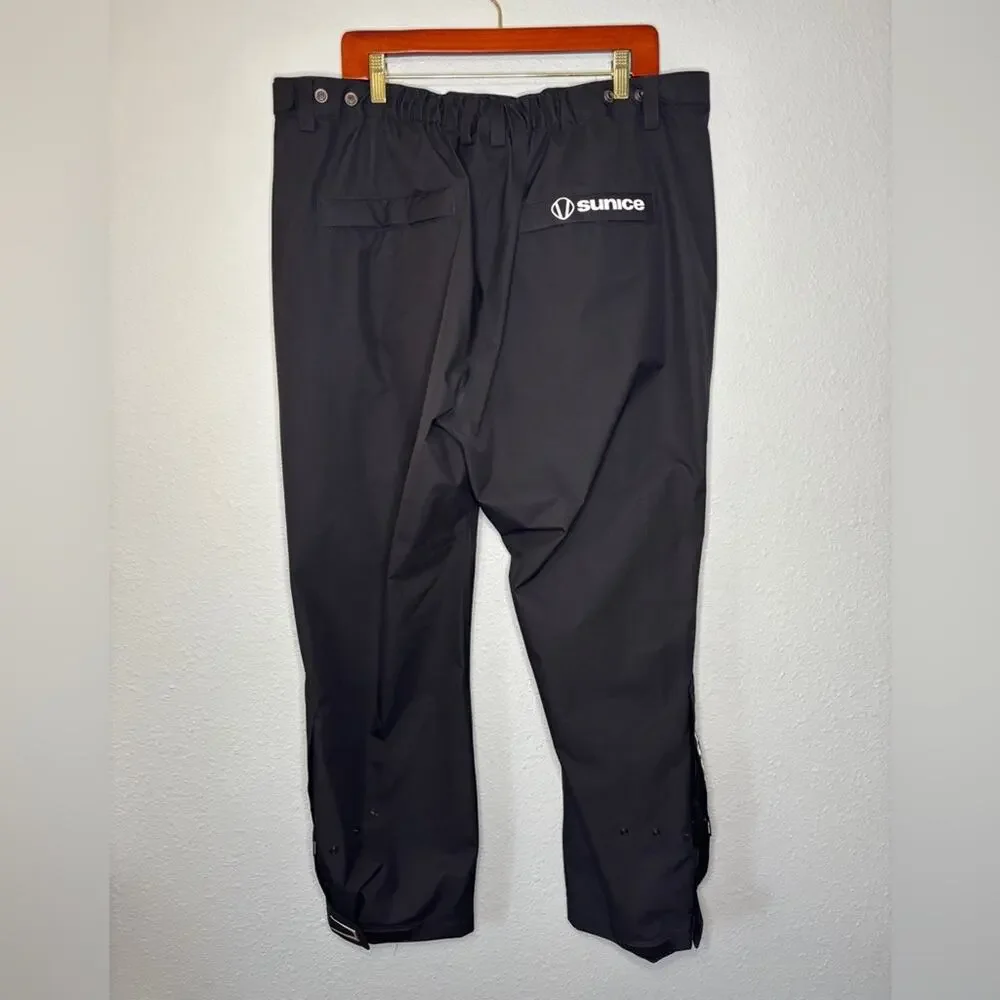 Sunice Edisson Gore Tex Paclite Waterproof Black Golf Pants Lightweight XL